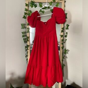 Abercrombie - Emerson Puff Sleeve Midi Dress